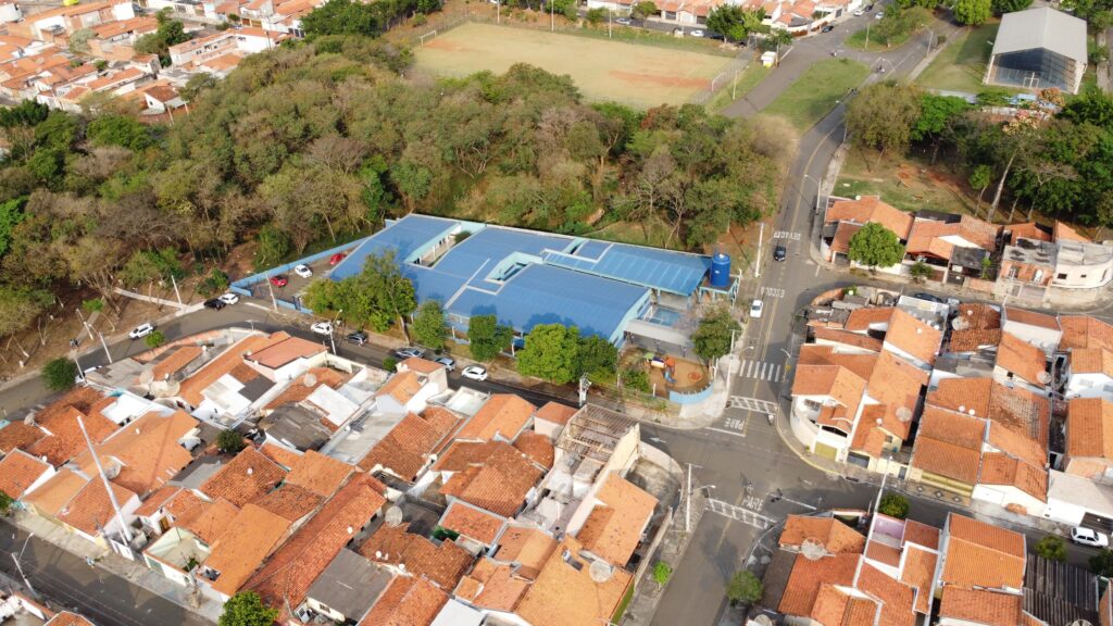 vista aérea da EM Rachel de Queiroz no Jardim Alvorada que será palco da 5ª edição do Pira nos Bairros