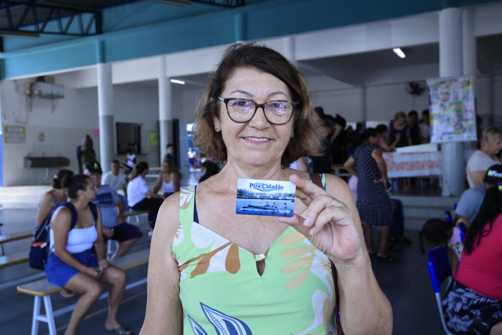 Suely Antonia Scarpelin Forti fez seu cartão Pira Cidadão no último sábado, 11, durante a 8a edição do Pira nos Bairros
