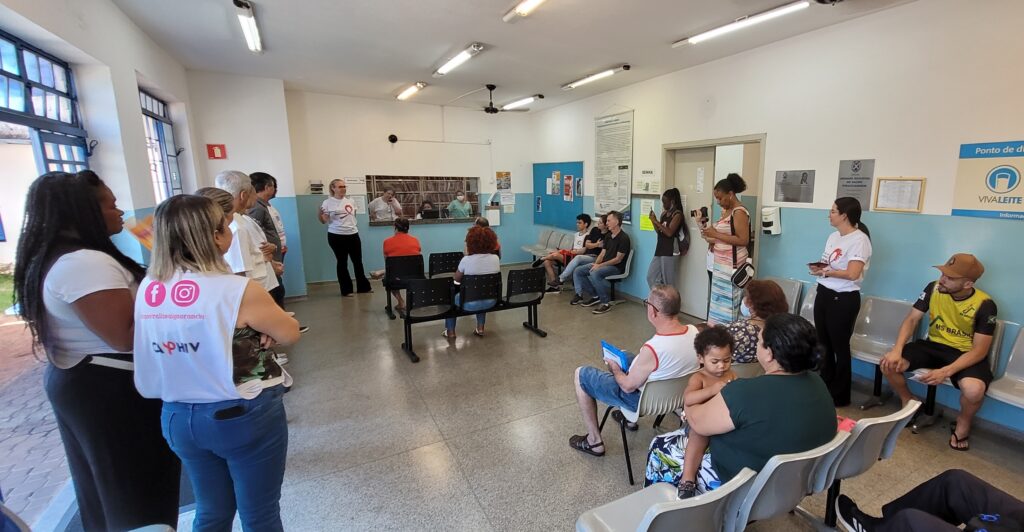 Karina Correa durante abertura do Dezembro Vermelho realizado na manhã de hoje