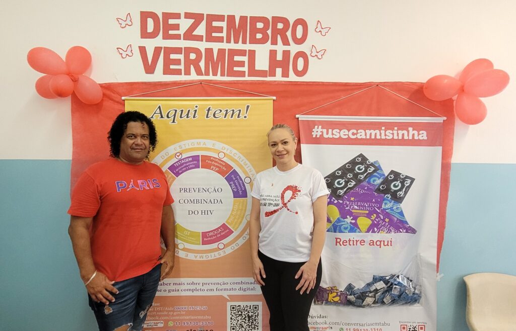 Paulo Soares, da ONG Caphiv, e Karina Correa, do Cevisa, idealizaram a campanha deste ano