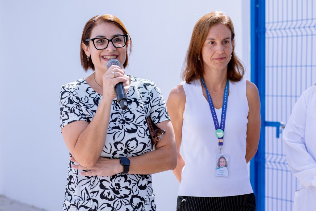 Rosana Bucheri e Cecília Buck, representaram a Universidade Anhembi-Morumbi