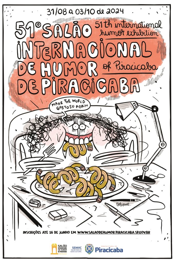 Cartaz da 51ª edição do salão internacional de humor de piracicaba