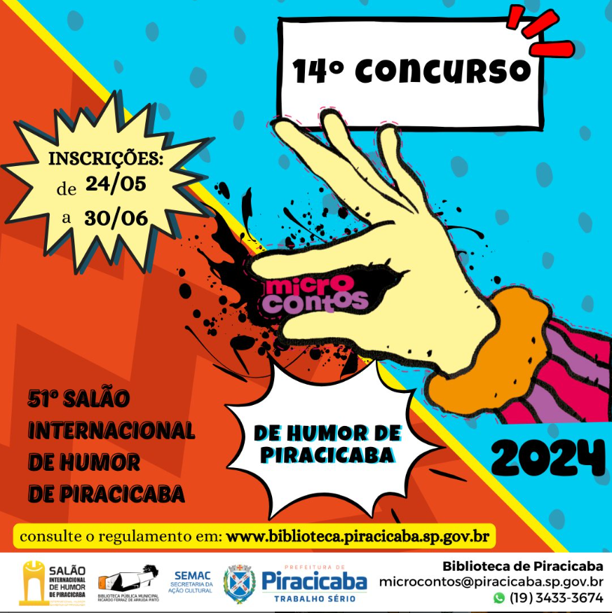 O Concurso Microcontos de Humor de Piracicaba é promovido anualmente pela Prefeitura de Piracicaba