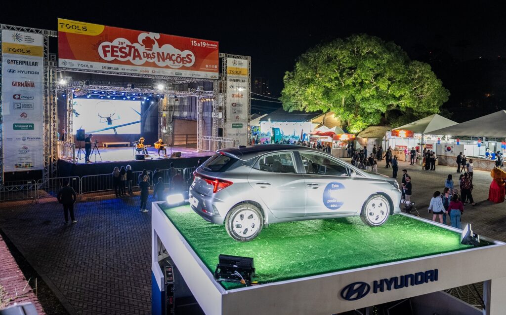 Carro dfa Hyundai que será sorteado na Festa das Nações.