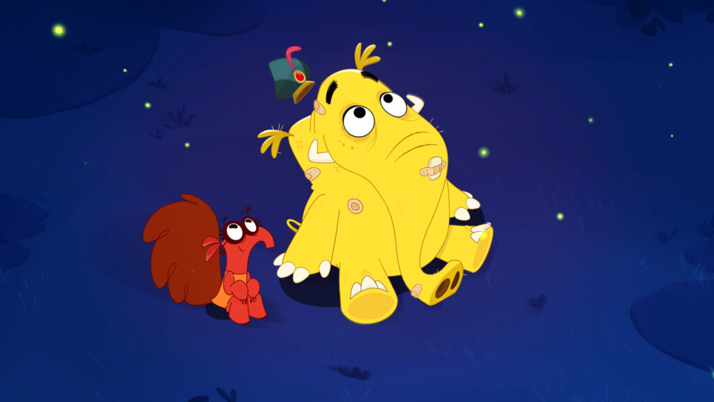 Na animação, Gajah, um elefante sem memória, é alçado ao status de celebridade