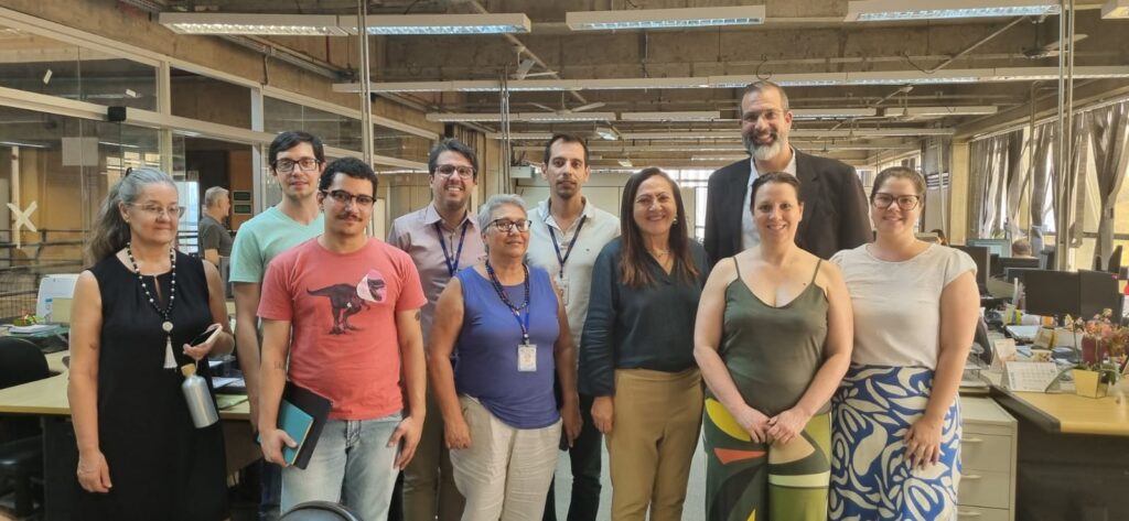 Primeiro grupo coordenador dos trabalhos do NES da Secretaria de Saúde