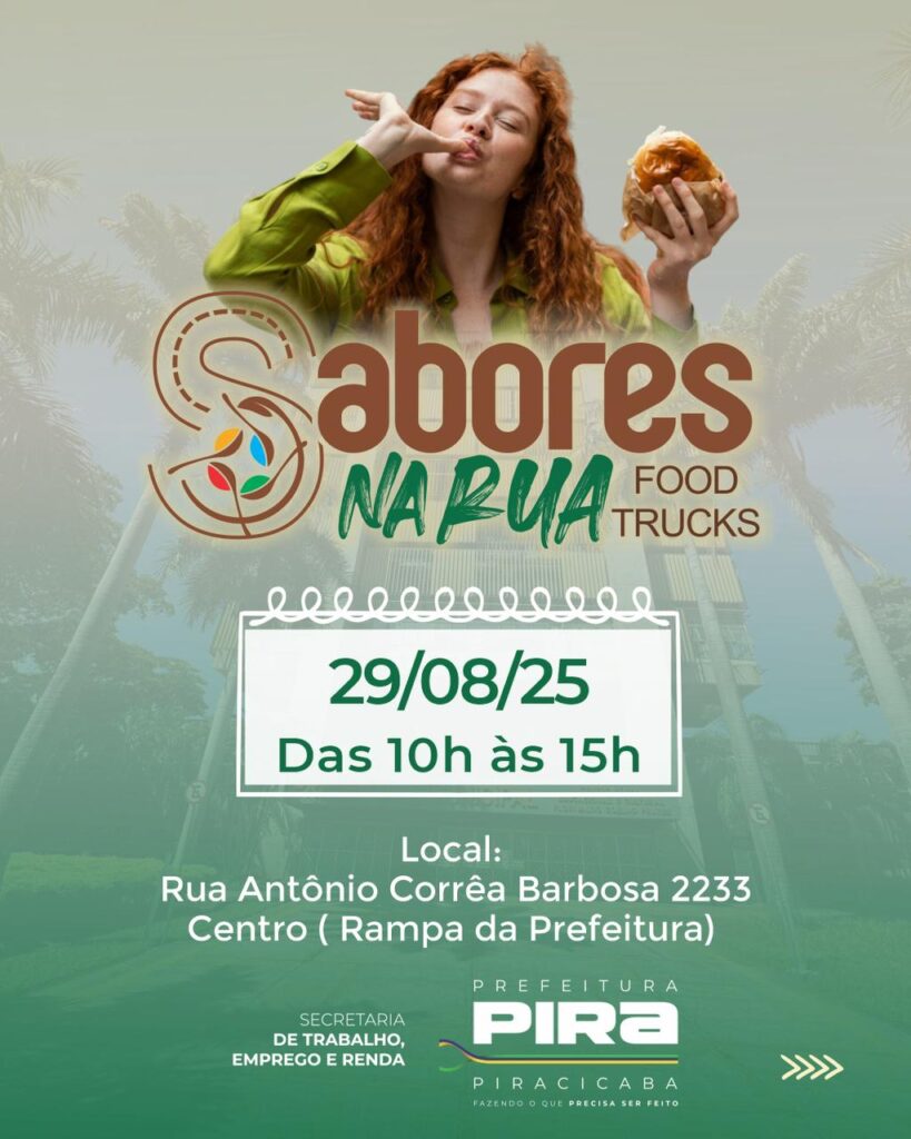 Arte do evento Sabores na Rua.